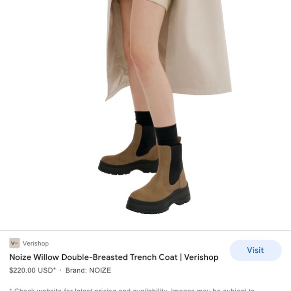 Sustainable brand Noize Willow Color block Trench coat - Picture 4 of 6